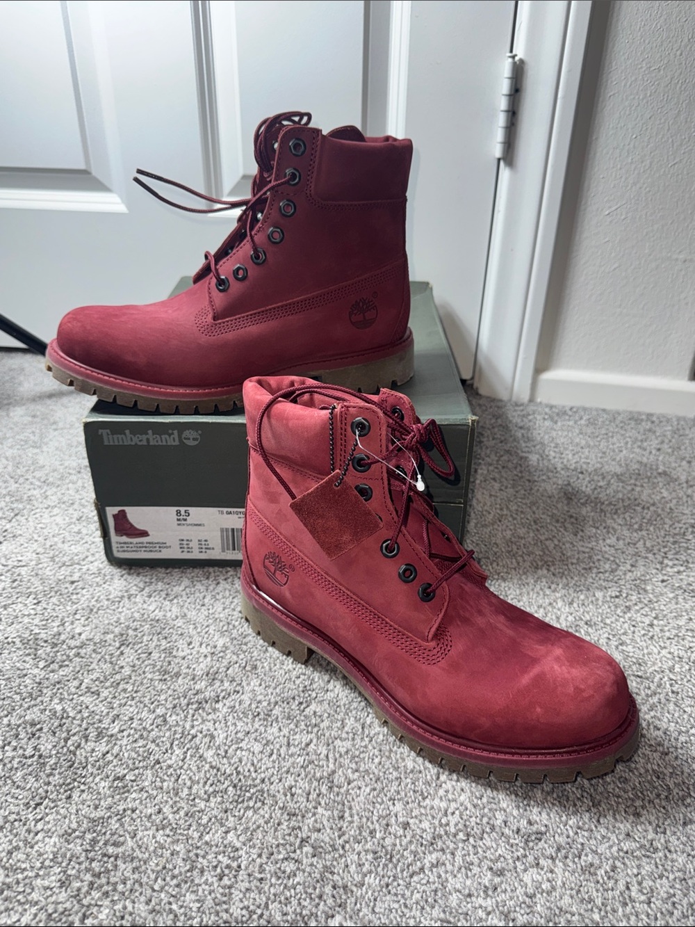 Timberland Men's 6" Premium Waterproof Boot Pomegranate Waterbuck 8.5 D US - Picture 6 of 8